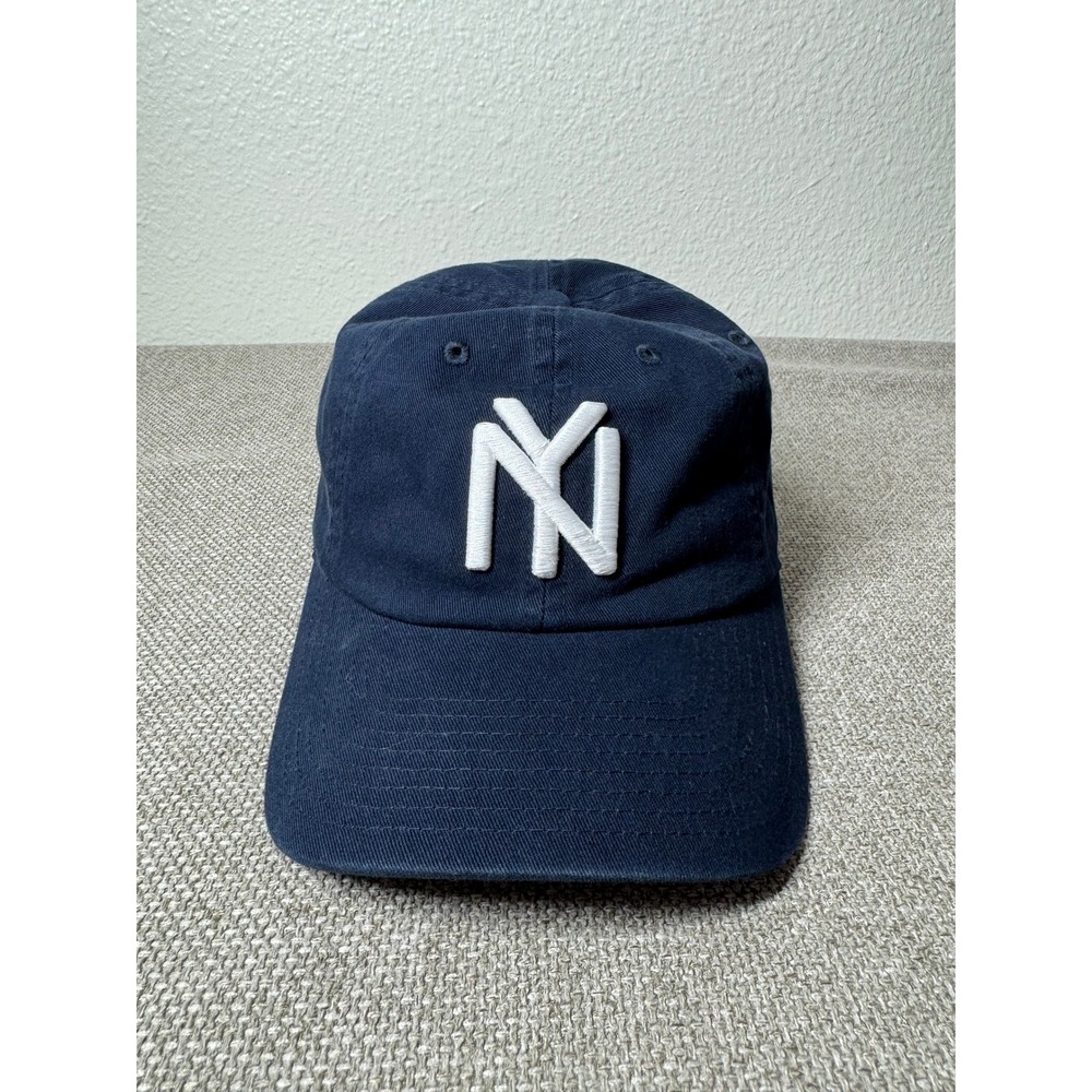 American Needle Hat Women OSFA Navy Blue NY Logo Baseball‎ Cap Adjustable Cotton